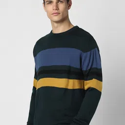 PETER ENGLAND UNIVERSITY Colourblocked Round Neck Pullover image 3