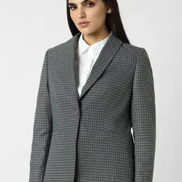 Van Heusen Woman Women Checked Single-Breasted Formal Blazer image 3