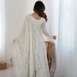 vastraveda Printed Georgette Stitched Anarkali Gown image 2