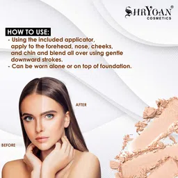 SHRYOAN 2 In 1 Oil Control SPF 18 Compact Powder with Vitamin E & Vitamin C 23 g- Shade 04 image 4
