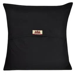 Lal Haveli Black & & Gold Toned Floral Printed Square Cushion Cover image 2