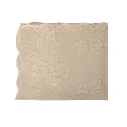 Kuber Industries Cream-Coloured Floral Printed 4-Seater Rectangle Cotton Table Cover image 2