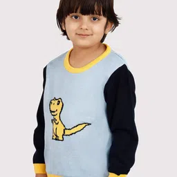 JoE Hazel Boys Graphic Printed Long Sleeves Acrylic Pullover Sweater image 4