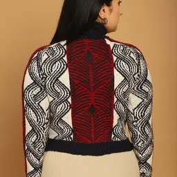 NoBarr Self Designed Turtle Neck Acrylic Pullover image 3