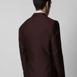 Van Heusen Self-Design Slim-Fit Single-Breasted Blazer image 4