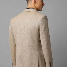 Louis Philippe Self Design Single-Breasted Long Sleeved Woolen Blazers image 4