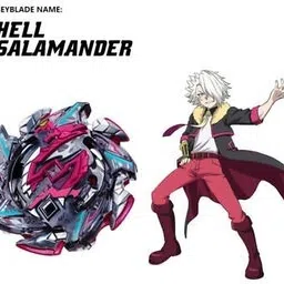 crazybuy Beyblaade Burrst Booster Hell Salaamander.12.Op With Launcher For Kid image 2