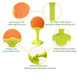 The Little Lookers Kids Pack of 3 Orange Fruit Shaped Silicone Teether image 4