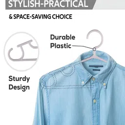 Kuber Industries 50Pcs White Bar Hangers image 2