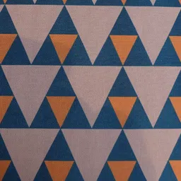 ZEBA Blue & Grey Geometric Printed 6-Seater Table Runner image 2