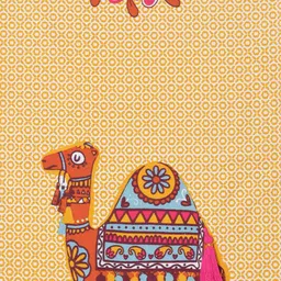 BLANC9 Orange-Coloured & Pink Pure Cotton Table Runner image 4