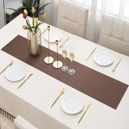 HOKIPO Brown Textured Table Runner image 3