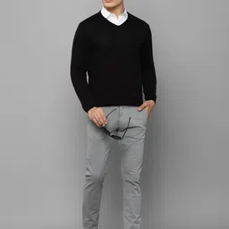 Allen Solly Men Black Solid Pullover image 3