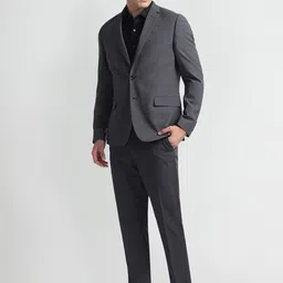 Arrow Self Design Tailored Fit Single Breasted Formal Blazer image 5