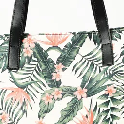 DressBerry Floral Printed Structured Tote Bag image 5
