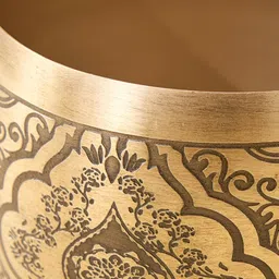 Home Centre Austin Gold-Toned & Brown Textured Embossed Votive Holder image 2