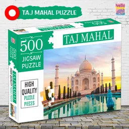hello friend Taj Mahal 500-Piece Jigsaw Puzzles for Kids and Childrens – Ages 9+ image 2