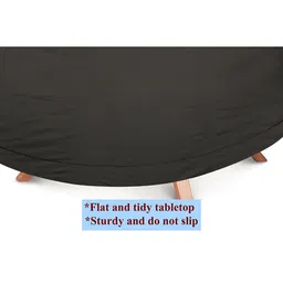 Stylista Black Waterproof Elastic Round 4 Seater Table Cover image 5
