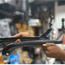 aqrin classic650 twin backrest alluminium made comfortable with cushion Bike Headlight Grill image 5