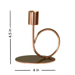 nestroots Copper-Toned Metal Candle Holder image 2