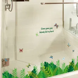 Asian royal Green & Red 3D Floral Printed Self Adhesive Wall Sticker-image-79