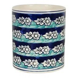 LASAKI Yellow & Maroon Textured Ceramic Planter With Holder image 4