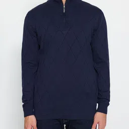 Trendyol Self Design Stand Collar Pullover image 2