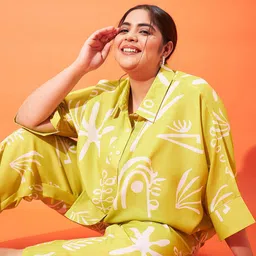 Athena Ample Printed Shirt With Palazzos Co-Ords image 4