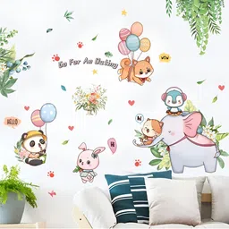 Asian royal White & Green Printed Self-Adhesive Wall Sicker-picture-22