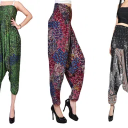 fusfus Printed Rayon, Cotton Women Harem Pants-picture-16