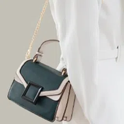 Diva Dale Colourblocked PU Structured Sling Bag-image-32