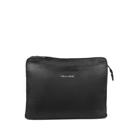 PELLE LUXUR Unisex Black Messenger Bag-picture-23