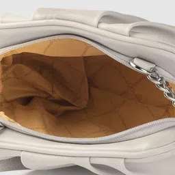 Lino Perros Off White PU Structured Shoulder Bag image 3