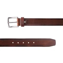 THE CLOWNFISH Men Textured Leather Formal Belt image 2