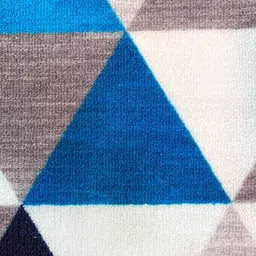 Athom Trendz Blue Printed Anti-Skid Doormat, Runner & Carpet Set image 2