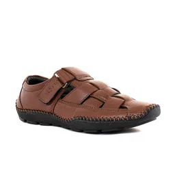 Khadims Men Textured Leather Shoe-Style Sandal-picture-33