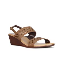 Bata Textured Open Toe Wedge Heels-picture-46