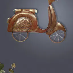 Aapno Rajasthan Brown Rustic Retro Scooter Dcor-picture-33