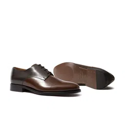 Rapawalk Brown & Coffee Brown Handcrafted Standard Width Leather Derbys image 3
