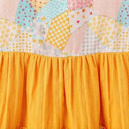 Ed-a-Mamma Girls Yellow & White Floral Layered Dress image 4