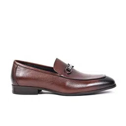 Cobblerz Men Textured Leather Formal Loafers image 3