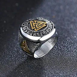 Yellow Chimes Men Silver-Toned & Rhodium-Plated Finger Ring-image-15