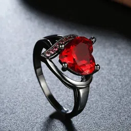 RUHI COLLECTION Platinum Plated Cubic Zirconia Studded Finger Ring-picture-27