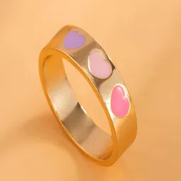 AQUASTREET Gold-Plated Heart-Charm Finger Ring-picture-29