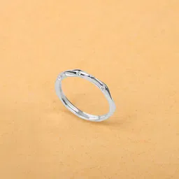 Mia by Tanishq 925 Sterling Silver CZ-Studded Silver-Plated Finger Ring-picture-35