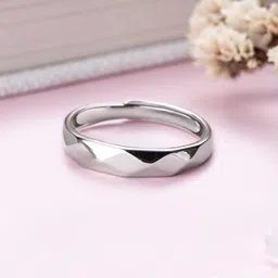 Zavya Men Rhodium-Plated Sterling Silver Finger Ring image 1