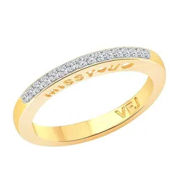Vighnaharta Gold-Plated Cubic Zirconia Adjustable Finger Ring image 2