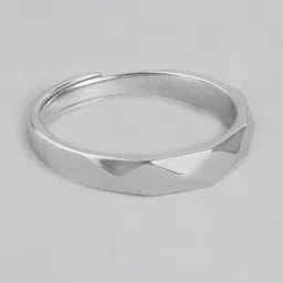 Zavya Men Rhodium-Plated Sterling Silver Finger Ring image 2