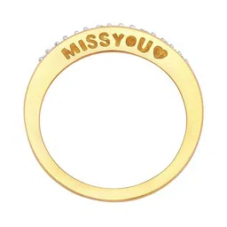 Vighnaharta Gold-Plated Cubic Zirconia Adjustable Finger Ring image 3