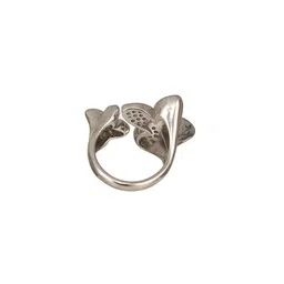 Jazz and Sizzle Silver-Plated Cubic ZIrconia-Studded Finger Ring image 3